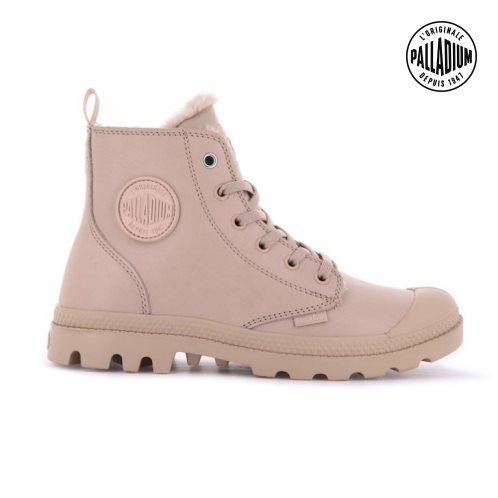 Bottes Palladium Pampa Hi Zip Leather S Femme Rose | FR JLY629M